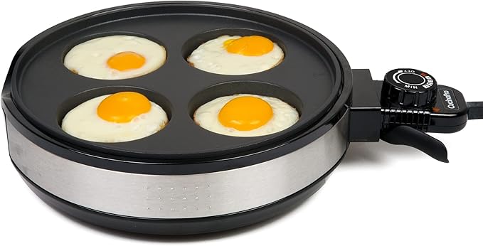 Multi Baker Deluxe- Holiday Baking Made Easy- Electric Appliance w Temp Control 3 Interchangeable Skillets for Grilling, Baking, Dessert Making- Grilled Cheese Omelets Pizza Sandwiches Cake Pops, Gift