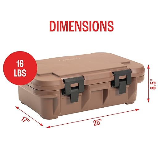 Cambro Insulated Food Pan Carrier - 4 Inch Deep Hotbox and Food Warmer for Catering & Transport - Top Load S-Series (Beige)