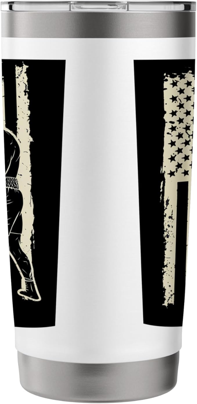 American Flag Boxing Patriotic Boxer Stainless Steel Insulated Tumbler