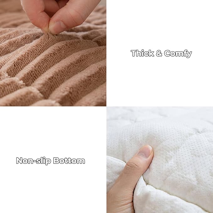 FUNNY FUZZY Pet Couch Covers for Sofa, Washable Dog Couch Cover Protector for Dogs, Flannel Couch Covers for Dogs Pet Friendly Pets Mat Bed (Brown, 35.4"x70.9")