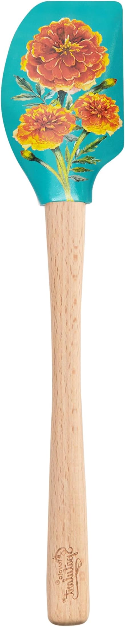 Tovolo Spatulart Day of the Dead Kitchen Utensils Silicone Spatula with Wood Handle for Baking Cooking Mixing, Dia de los Muertos BPA Free Heat Resistant Cooking Spatula