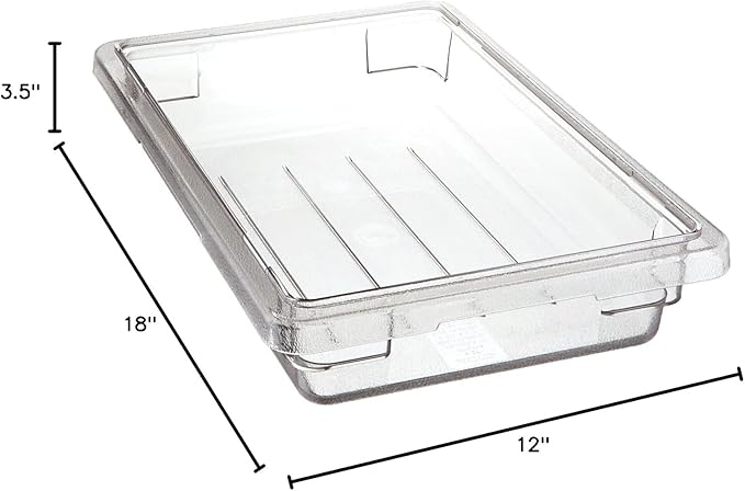 Winco Polycarbonate Food Storage Box, 12 by 18 by 3-1/2-Inch