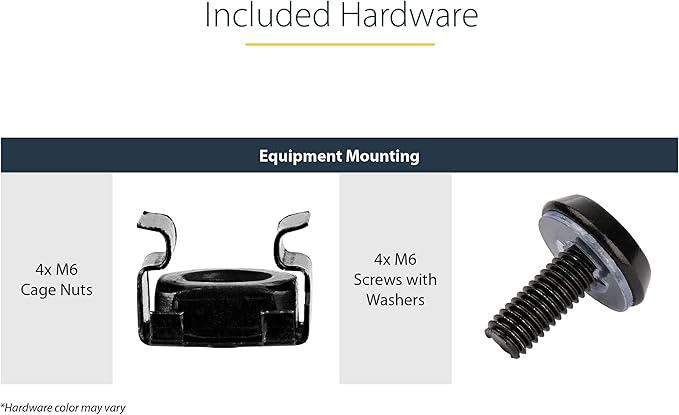 StarTech.com 2U 19" 2-Post Network Rack Cabinet Shelf - 20in Deep Center Mount Cantilever Tray Rackmount Shelf for AV/Data Equipment Enclosure w/Cage Nuts & Screws 75lb Weight Capacity (CABSHF2POST2)