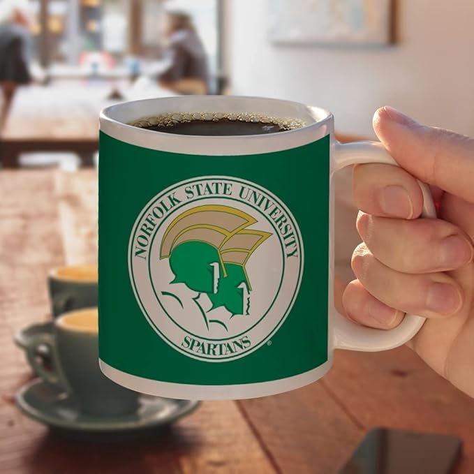 Norfolk State University Primary Logo Ceramic Coffee Mug, Novelty Gift Mugs for Coffee, Tea and Hot Drinks, 11oz, White