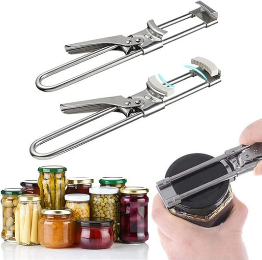 2026 Upgrade Adjustable Stainless Steel Jar Opener, Multifunctional Stainless Steel Can Opener Bottle Jar Lid Gripper Household Kitchen Tool for Weak Hands Seniors and Kids (1)