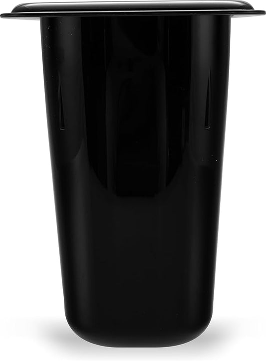 Carlisle FoodService Products Storplus Food Pan, Food Storage Container with Spoonable Corners for Catering, Buffets, Restaurants, Polycarbonate (Pc), 1/9 Size 6 Inches Deep, Black