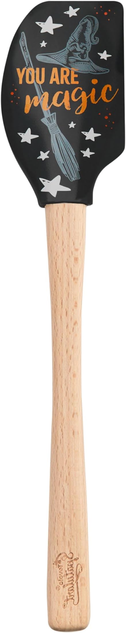 Tovolo Witch Halloween Spatula with Wood Handle Spatulart You Are Magic Witchy Gifts for Girls Women, Witch Kitchen Utensils for Cooking Baking Mixing Stirring BPA Free Heat Resistant Silicone Spatula