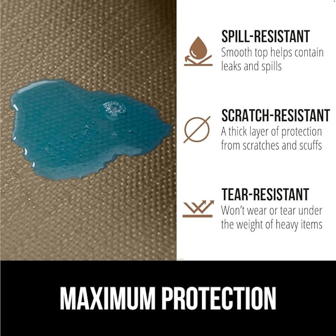 GORILLA GRIP Slip Resistant Drawer and Shelf Liner 2 Pack, Non Adhesive Water Resistant, Easy Clean and Trim, Smooth Surface Liners for Kitchen Cabinet, Shelves, Drawers, Pantry, 20 in x 20 FT, Beige