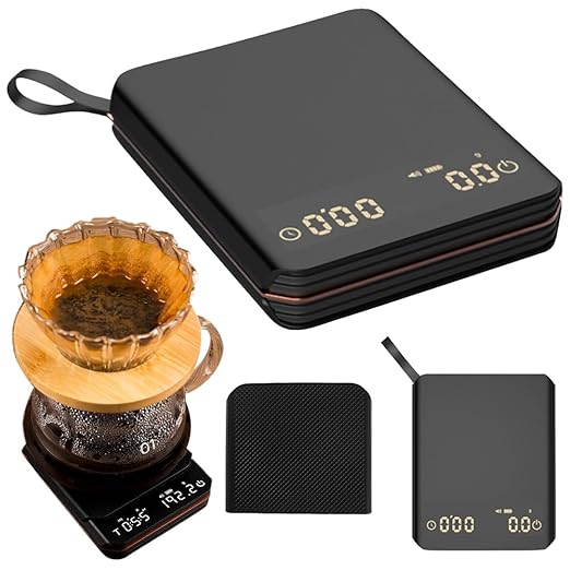 Mini Pour Over Drip Espresso Scale Electronic Coffee Scale with Timer Rechargeable High Precision Kitchen Scale Home Accessories