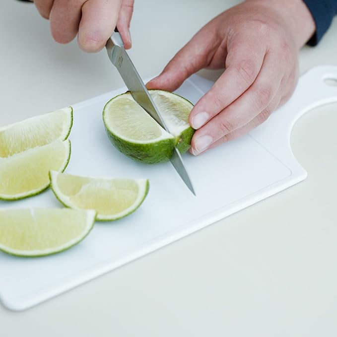 Chef Craft Plastic Cutting Board, 8 x 5 inch, 12 inch in length, White