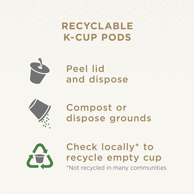 Peet's Coffee, Flavored Light Roast Keurig K-Cup Pods - Hazelnut Mocha 60 Count (6 Boxes of 10 K-Cup Pods)