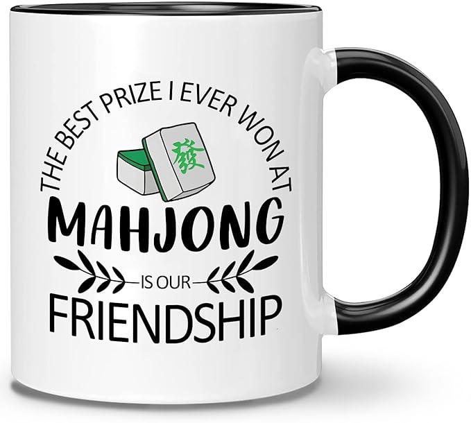Mahjong Gifts Coffee Mug - Gifts for Mahjong Players Mug, Mahjong Gifts for Women Men, Mahjong Accessories and Gifts, Ceramic Coffee Mug 11 Oz