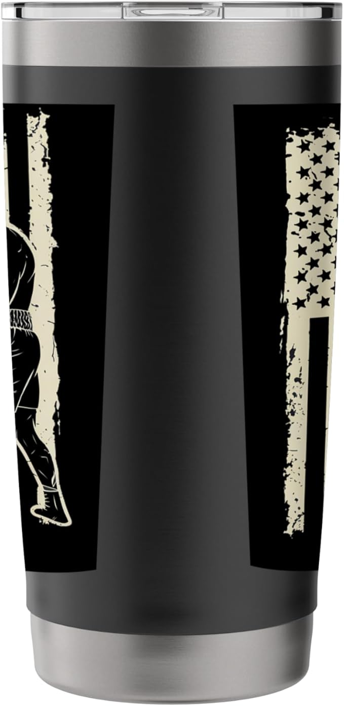 American Flag Boxing Patriotic Boxer Stainless Steel Insulated Tumbler