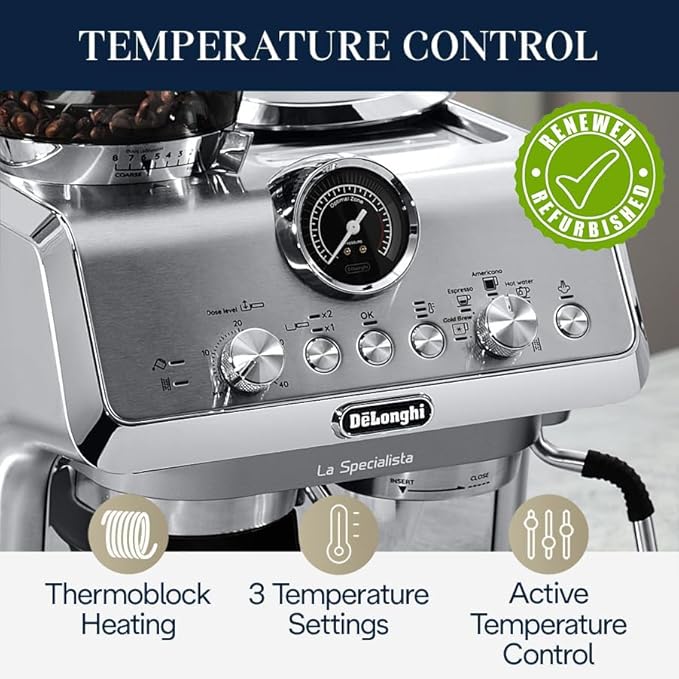 De'Longhi La Specialista Arte Evo Espresso Machine with Cold Brew, EC9255M (Renewed)
