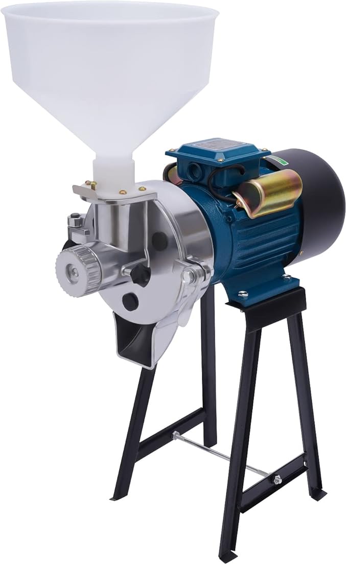 Electric Grain Mill Grinder, Dry & Wet Grinding 110V 2200W, 88.18 lbs/H High Speed Grinder, with Funnel for Grinding Wheat Rice Corn Sorghum Soybeans