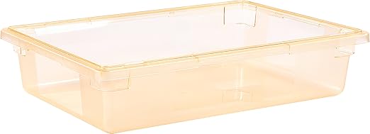 Carlisle FoodService Products Storplus Plastic Storage Container, Food Container with Stackable Design for Food Storage, 8.5 Gallons, Yellow, (Pack of 6)