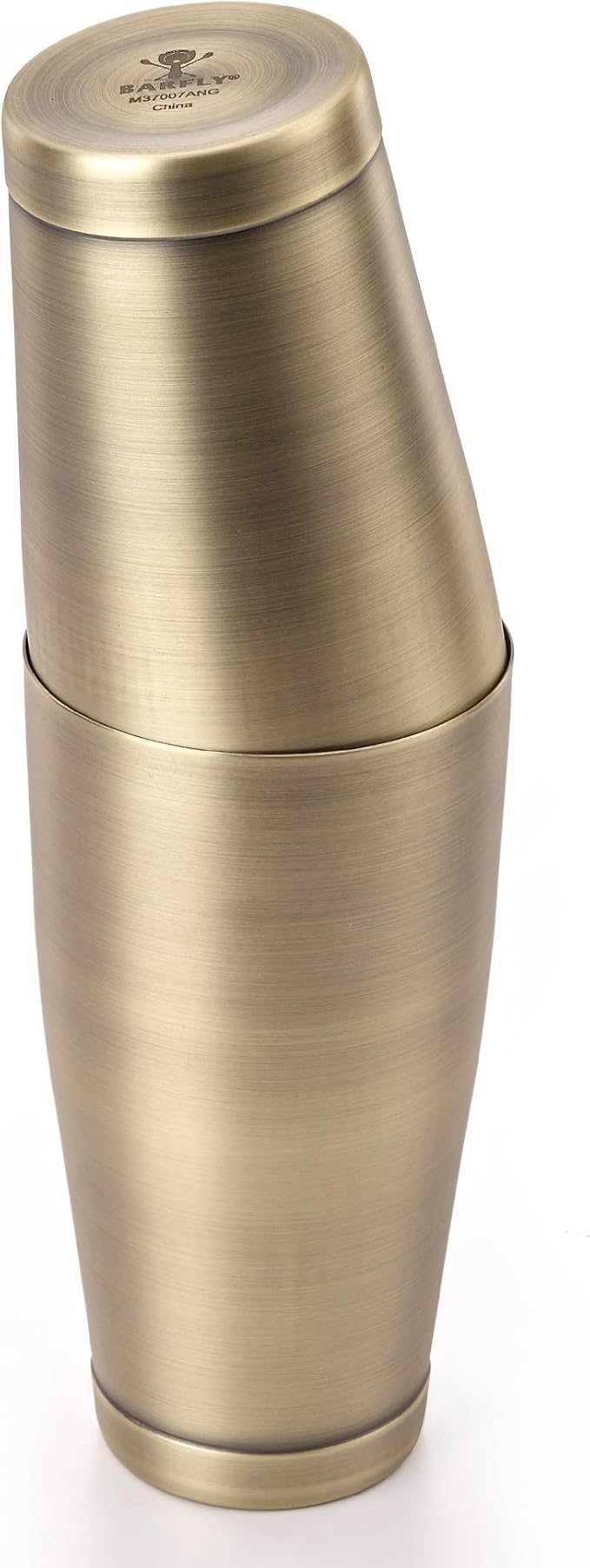 Barfly Cocktail Shaker Tin Set (18 oz and 28 oz), Antique Gold