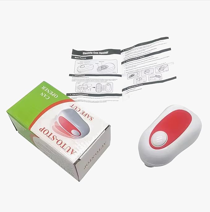Generic KitchenHelper Portable Compact Electric Cordless Can Opener, and bonus bottle opener, Cranberry