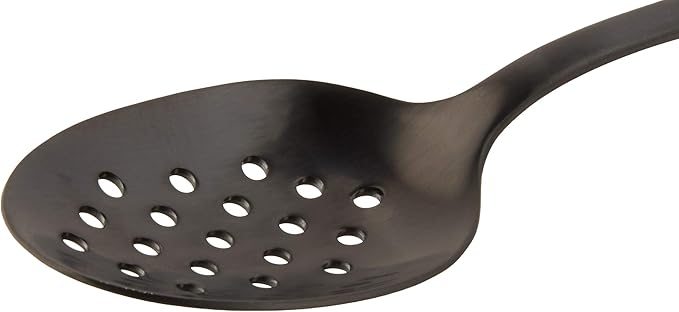 Mercer Culinary 18-8 Stainless Steel Plating Spoon, 7-7/8 Inch, Matte Black