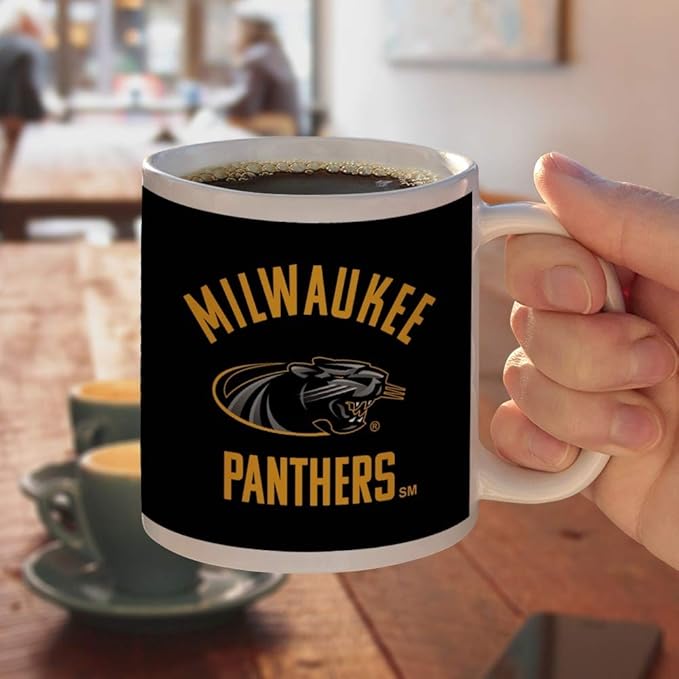 University of Wisconsin Milwaukee Official Panthers Ceramic Coffee Mug, Novelty Gift Mugs for Coffee, Tea and Hot Drinks, 11oz, White