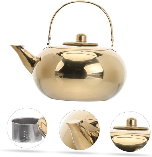 ABOOFAN Home Use Kettle Strainer Portable Tea Kettle with Stainless Steel Material