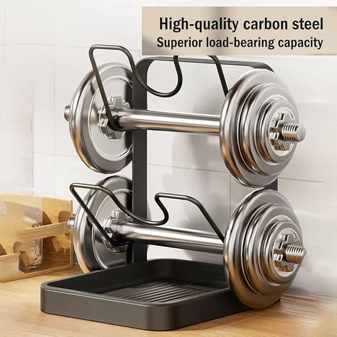 Kitchen Pot Lid Storage Rack, 2026 New Upgrade Kitchen Pot Lid Storage Rack with Tray For Counter, Three Layer Multifunctional Kitchens Pots Lids Holder Organizer (White, Double - Suction Cup)