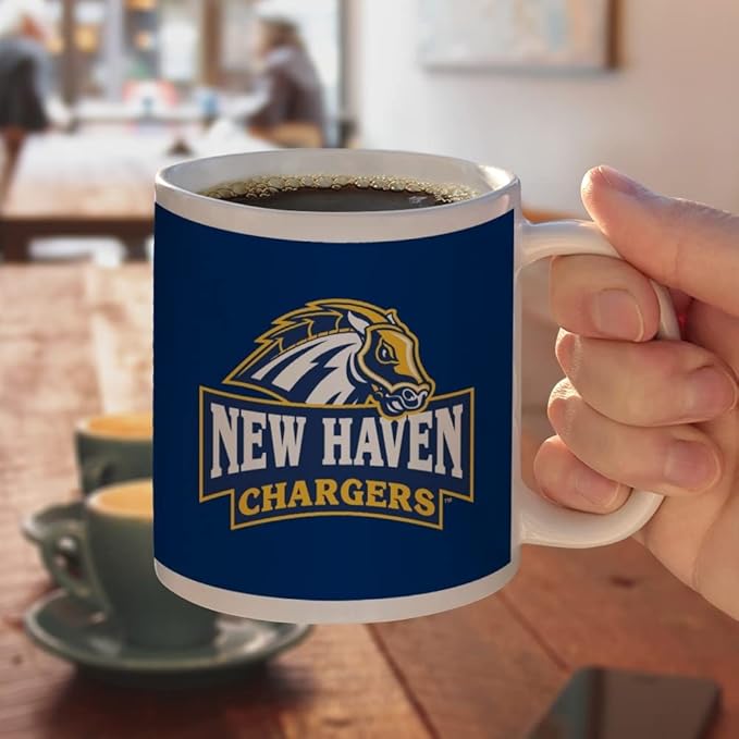 New Haven Primary Logo Ceramic Coffee Mug, Novelty Gift Mugs for Coffee, Tea and Hot Drinks, 11oz, White