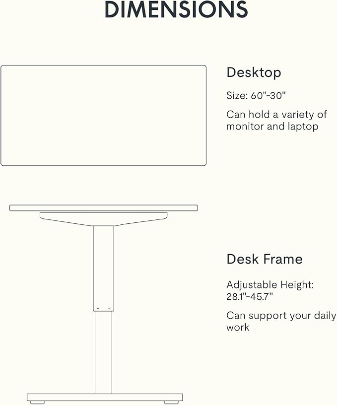 FLEXISPOT EN1 Bamboo Standing Desk, 60 x 30 Inches One-Piece Electric Adjustable Height Desk for Home Office (Silver Frame + Bamboo Top, 2 Packages)