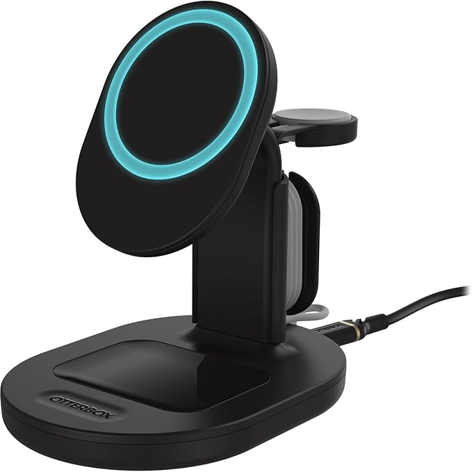 OtterBox 3-in-1 Wireless Charging Station for MagSafe - Black