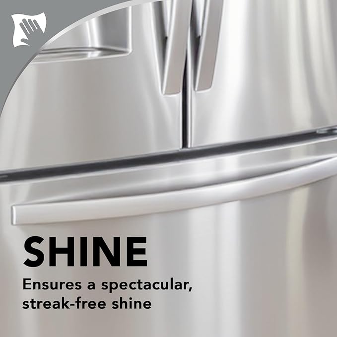 Weiman Stainless Steel Cleaner and Polish - 2 Pack - Removes Fingerprints, Residue, Water Marks and Grease from Appliances w/Buffing Towel