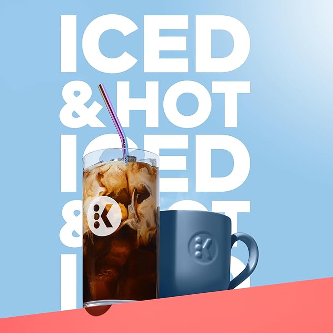 Keurig K-Iced Single Serve Coffee Maker – Brew Over Ice Button, Compact Design, Perfect Holiday Gift for Iced Coffee Lovers, Gray