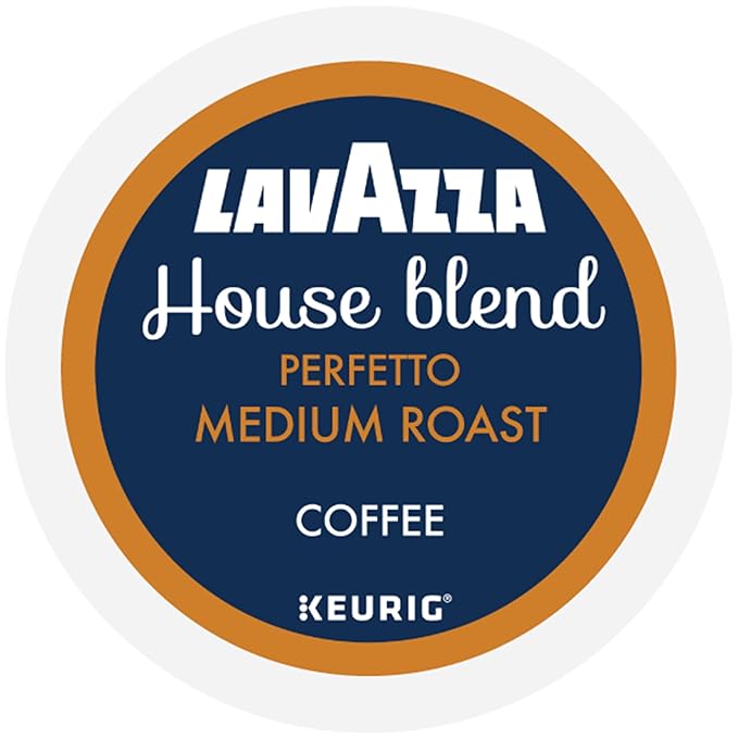 Lavazza House Blend Perfetto, Single-Serve Keurig K-Cup Pods, Medium Roast Coffee, 88-Count Box (4 Packs of 22)