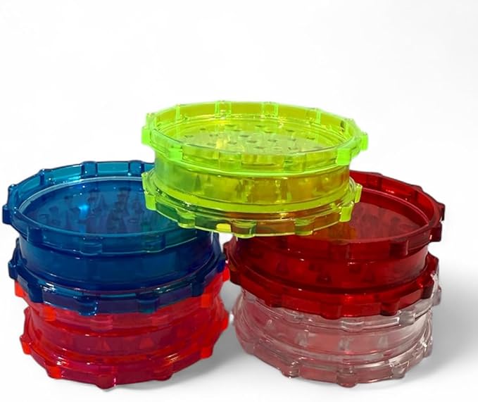 IGS Herb Grinder 5-Pack – 3 Inch Plastic Spice Grinder Set with Storage, Safe Portable Multicolor Herbal Grinders for Kitchen, Travel, Coffee, Food, Pepper, Spices, and Tea