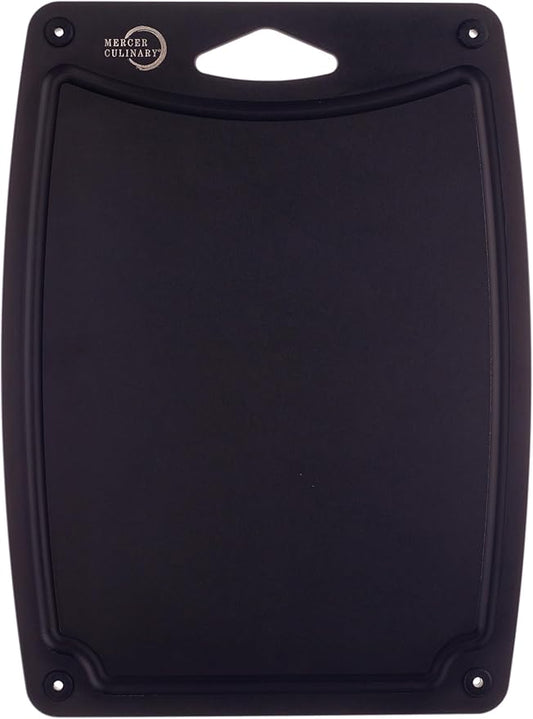 Mercer Culinary Composite Cutting Board-14 1/2" X 11", with Non Slip Feet and Juice Groove, Black