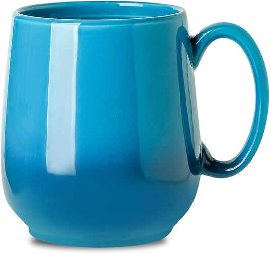 Hasense Ceramic Coffee Mug 20oz, Large Coffee Mug for Office and Home, Coffee Cups with Big Handle for Latte, Hot Tea, Cappuccino, Mocha, Cocoa, Dishwasher and Microwave Safe, 1PCS(Gradient Deep Blue)