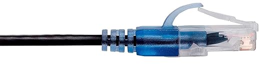 Monoprice Cat6A 20ft Black 5-Pk Patch Cable UTP 30AWG 10G Pure Bare Copper Snagless RJ45 SlimRun Series Ethernet Cable
