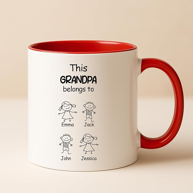 Personalized Dad to Papa Mug - Custom Est Year Coffee Cup for New Grandpa - First Time Grandfather Gift - Custom Grandparent - Keepsake Mug for Him