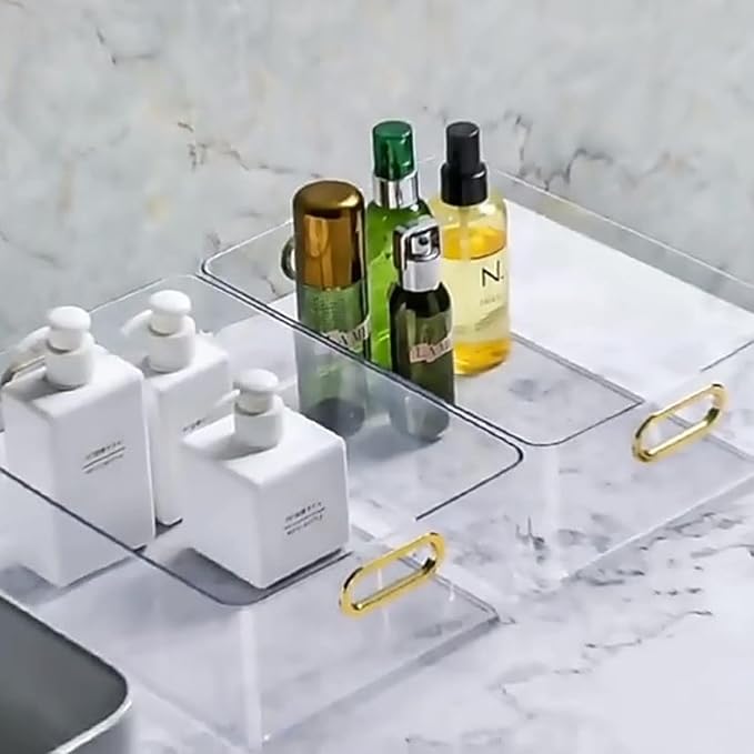 Clear Plastic Storage Bins Kitchen Organization, Pantry Storage, Fridge Organizer, Pantry Organization and Storage Bins, Cabinets Organizers, Bathroom storage bins - 3M