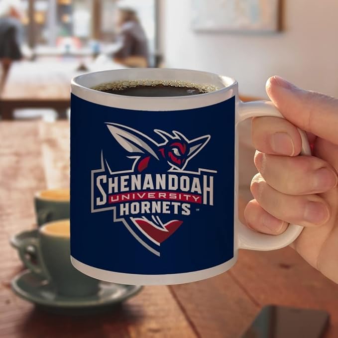 Shenandoah University Primary Logo Ceramic Coffee Mug, Novelty Gift Mugs for Coffee, Tea and Hot Drinks, 11oz, White