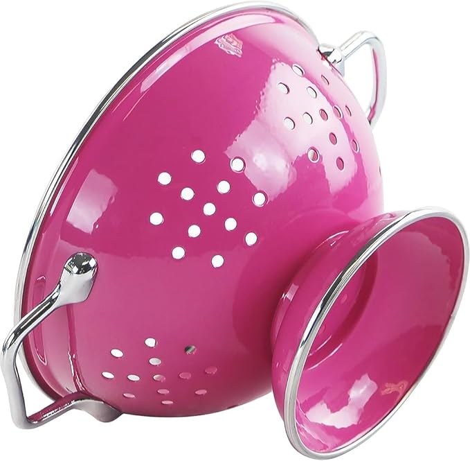 Calypso Basics by Reston Lloyd Powder Coated Enameled Colander, 3 Quart, Magenta