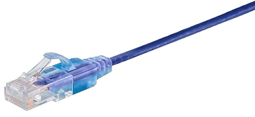 Monoprice Cat6A 25ft Purple 10-Pk Patch Cable UTP 30AWG 10G Pure Bare Copper Snagless RJ45 SlimRun Series Ethernet Cable