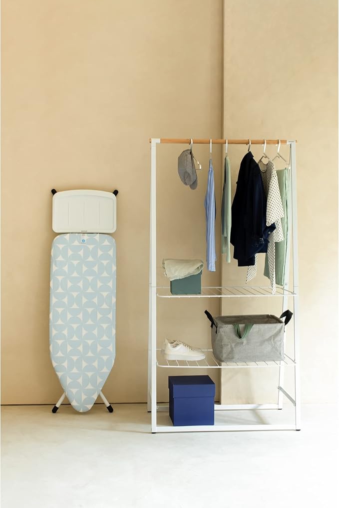 Brabantia Size C (49 x 18 inches) Replacement Ironing Board Cover with Durable Foam Layer (Fresh Breeze) Easy-Fit, 100% Cotton