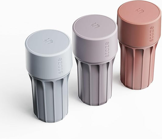 Staze Preserve Vacuum Sealed Storage Jars (148ml) | Smell Proof Containers | Herb Storage & Food Storage Container with Protection - (COSMIC TRIO)