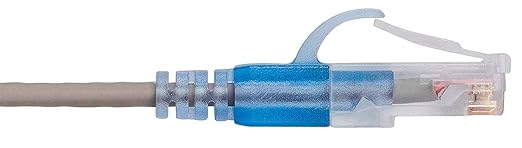 Monoprice Cat6A 25ft Gray 10-Pk Patch Cable UTP 30AWG 10G Pure Bare Copper Snagless RJ45 SlimRun Series Ethernet Cable