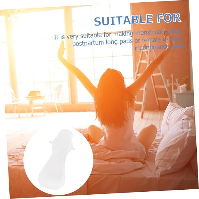 3pcs Reusable Cotton Menstrual Pads with Button Snap Comfortable Lightweight Sanitary Towels for Women Washable Leakproof Pads for Period Care