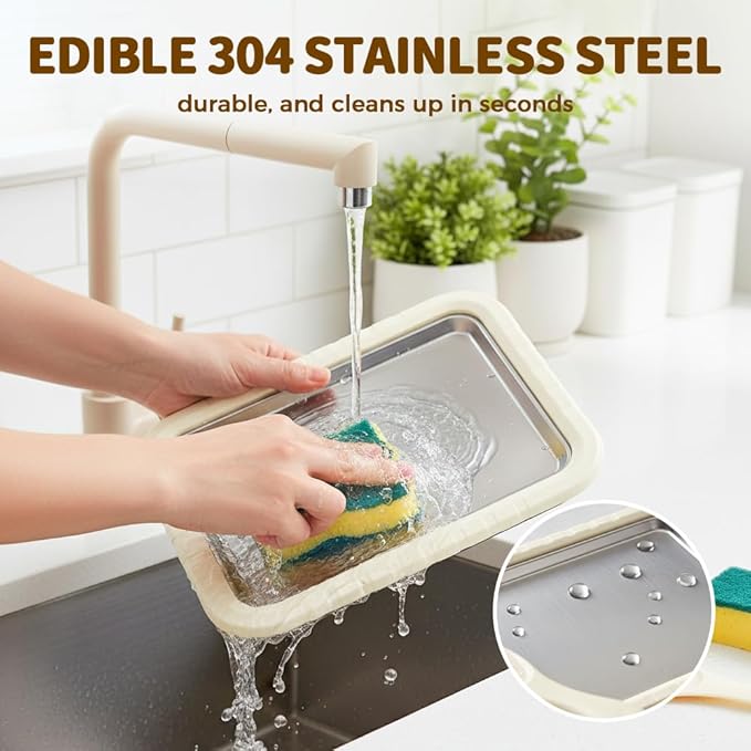 Rolled Ice Cream Maker Kit, New At-Home Stainless Steel Instant Freeze Plate with 2 Scrapers,DIY Rolled Ice Cream Tray Instant Ice Cream Maker (White-1PC)