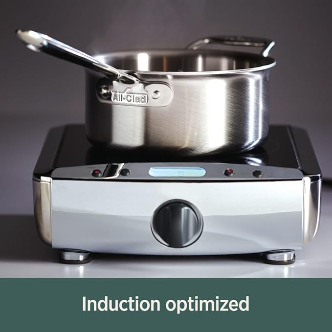 All-Clad D5 5-Ply Brushed Stainless Steel Fry Pan 12 Inch Induction Oven Broiler Safe 500F Pots and Pans, Cookware Silver