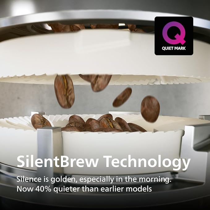 Philips 4400 Series Fully Automatic Espresso Machine, LatteGo Milk System, Integrated Grinder, 12 Hot & Iced Coffee Pre-Sets, Quick Start, SilentBrew, 15-Bar Pressure, Black Chrome (EP4444/90)