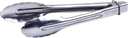 Winco Heavy-Duty Stainless Steel Utility Tongs, 7"