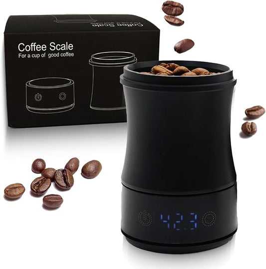 Digital Coffee Scale with Dosing Cup 2-in-1, 0.1g Precision USB-C Rechargeable Espresso Scale, IPX4 Waterproof, Multi-Purpose for 58mm Espresso Machines, Drip, French Press